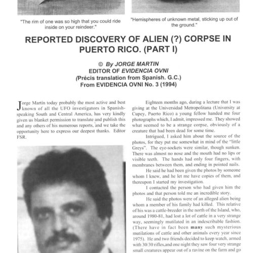 Martin,Shots Kill Humanoid,1980,Puerto Rico,FSR1997V42N1 - Imagen 1