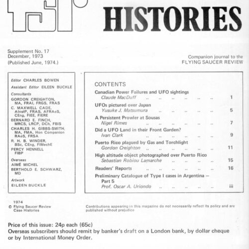 Matsumura,UFO Photos 1973,Japan,FSR-CH 1973 N 17 - Imagen 1