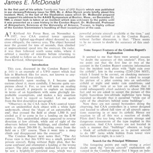 McDonald,UFO 1957,Kirtland AFB,FSR70V16N5 - Imagen 1