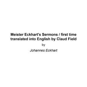 Meister Eckhart,Sermons