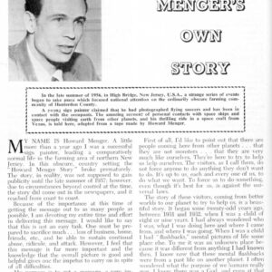 Menger own story,FSR 1958 V 4 N 2