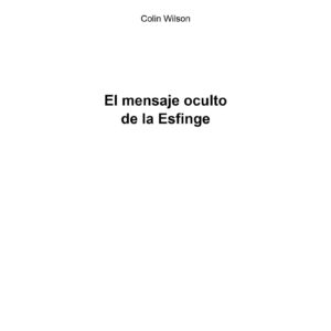 Mensaje oculto en la Esfinge