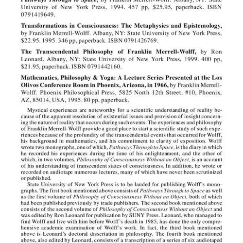 Merrell-Wolff,Books Review-1 - Imagen 1