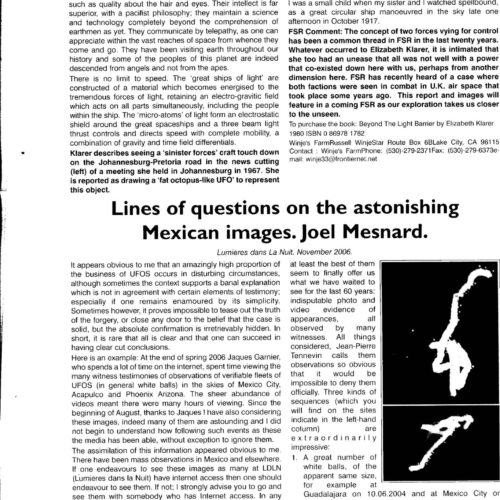 Mesnard,Flying Entity Photo 2006,Mexico,FSR2006V51N3 - Imagen 1
