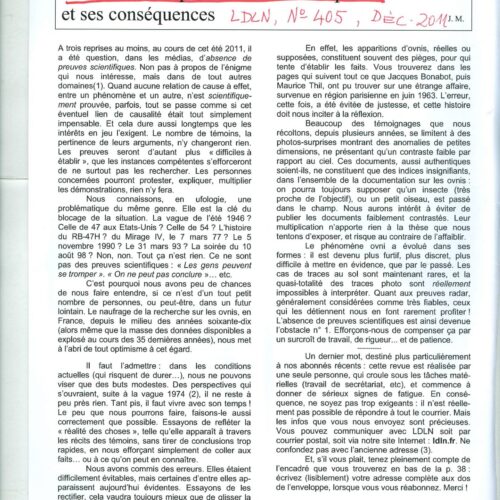 Mesnard,OVNIs,absence preuves scientifiques,LDLN - Imagen 1