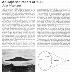 Mesnard,UFO 1958,Algeria,FSR73V19N3