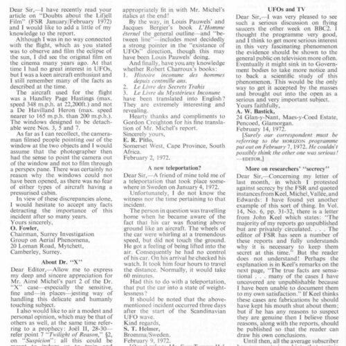 Michel,UFOs 1968,Dr.X,FSR72V18N3 - Imagen 1