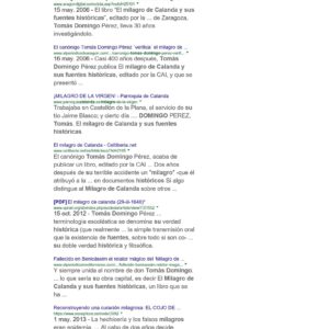 Milagro de Calanda y sus fuentes historicas,Tomas Domingo