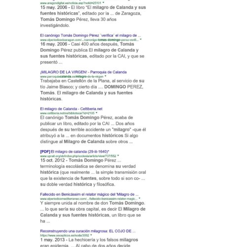 Milagro de Calanda y sus fuentes historicas,Tomas Domingo - Imagen 1