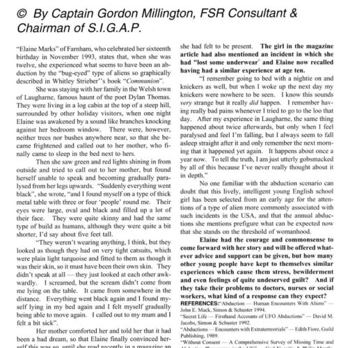 Millington,Abduction 1989,Britain,FSR1994V39N4 - Imagen 1