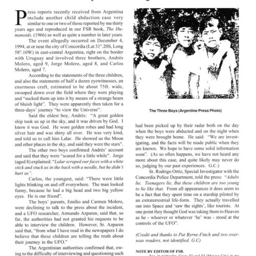 Molero,Andres,Contact 1994,Argentina,G.Creighton,FSR95V40N3 - Imagen 1