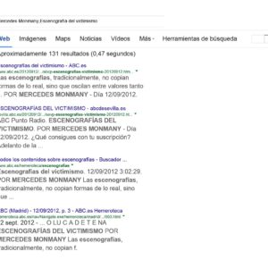 Monmany,Mercedes,Escenografia del victimismo