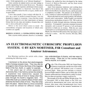 Mortimer,Electromagnetic Gyroscoping Propulsion-1,FSR2002V47N2