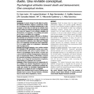 Muerte y Duelo,Actitudes Psicologicas