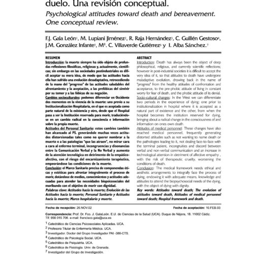 Muerte y Duelo,Actitudes Psicologicas - Imagen 1