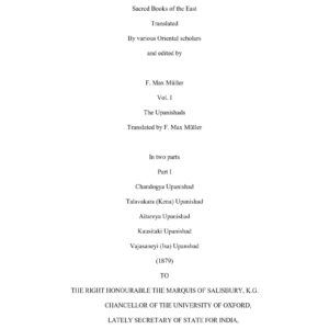 Muller,Max,Sacred books of the East