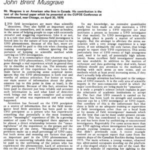 Musgrave,UFO investigators as healers,FSR76V22N5