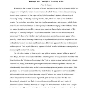 Mystical Experience and Radical Deconstruction,P.L.Nelson