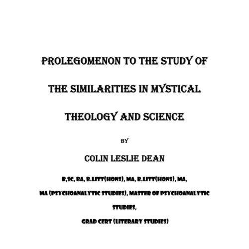 Mystical Theology and Science,C.Dean - Imagen 1