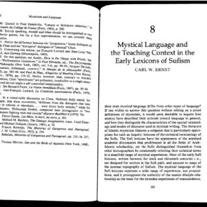 Mystical language in Sufism,C.W.Ernst
