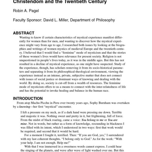 Mysticism Feminine,R.A.Pagel - Imagen 1