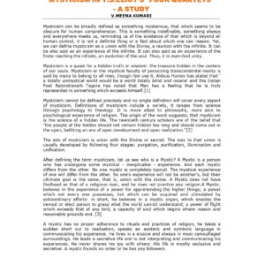 Mysticism in Four Quartets by T.S.Eliott,V.M.Kumari