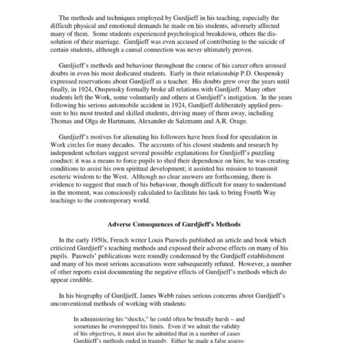 Negative effects on students of Gurdjieff methods - Imagen 1