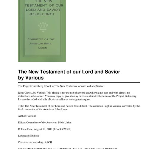 New Testament of Our Lord - Imagen 1