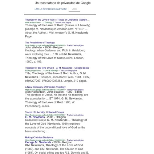 Newlands,G.M.,Theology of the love of God - Imagen 1