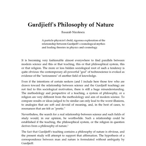 Nicolescu,Gurdjieff Philosophy of Nature - Imagen 1