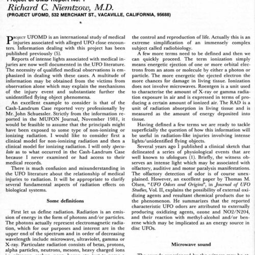 Niemtzow,Medical Injuries from UFOs,FSR84V29N3 - Imagen 1