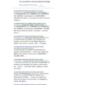 Noguera y Valeri,Sor Maria,La enamorada del hombre mas hermoso del mundo