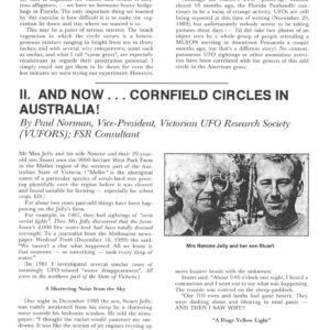 Norman,UFOs 1987,water tank,Australia,FSR90V35N1