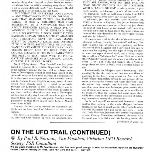 Norman,UFOs 1988,Australia-2,FSR89V34N2 - Imagen 1