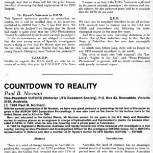 Norman,UFOs in Australia,FSR1986V31N2