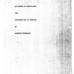 OVNIs y Objetivos Personales