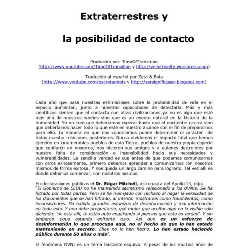 OVNIs,extraterrestres y la posibilidad del contacto,T.O.T. - Imagen 1