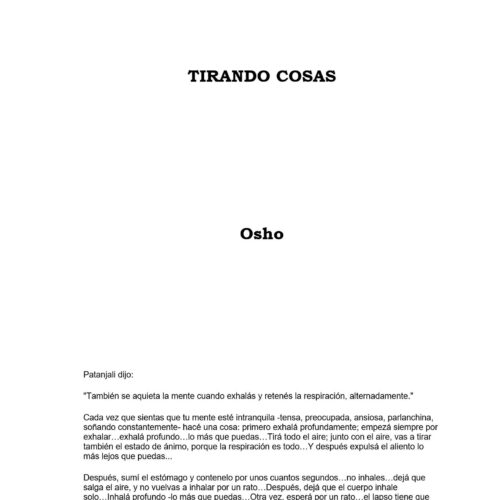 Osho,Tirando cosas - Imagen 1