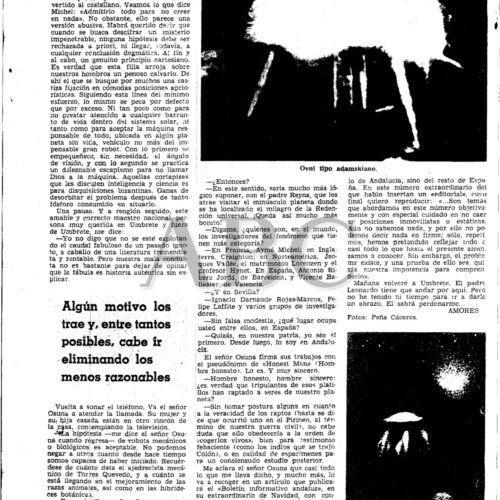 Osuna,Manuel,Entrevista Amores,ABC,Sevilla,1 Oct 1973 - Imagen 1