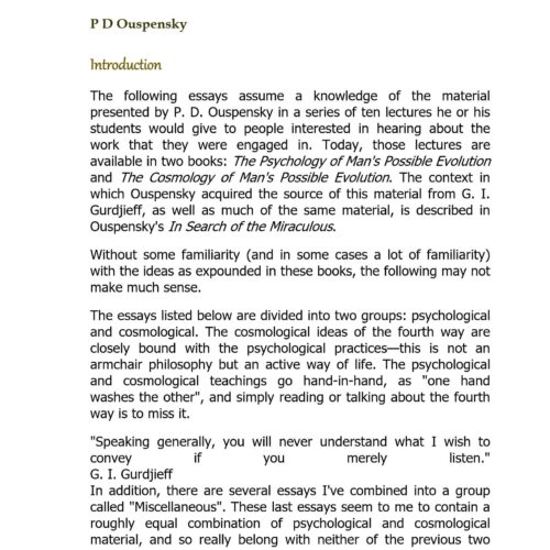Ouspensky,Essays on Gurdjieff - Imagen 1