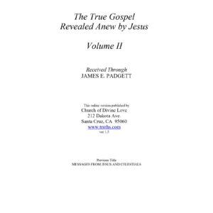 Padgett,Gospel Revealed by Jesus