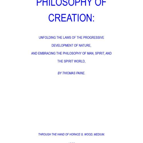 Paine,Thomas(Horace G.Wood),The philosophy of creation 1860 - Imagen 1