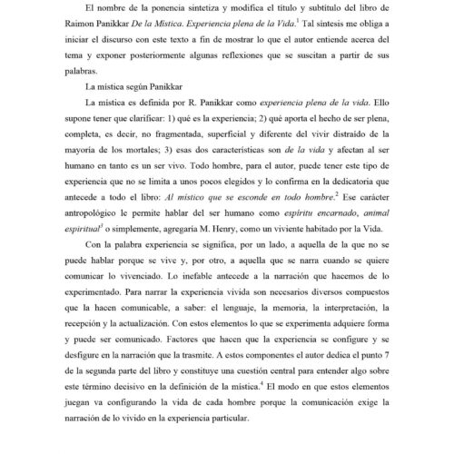 Panikkar ,La mistica como plenitud de vida,R.Oscar Diez - Imagen 1