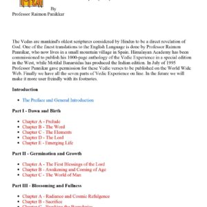 Panikkar,Raimon,Hinduism,the Vedas