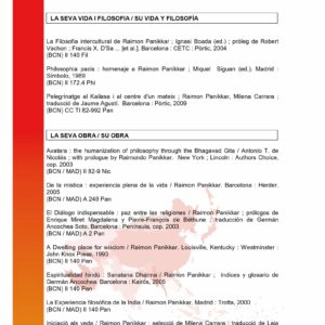Panikkar,Raimon,Su vida y filosofia