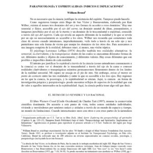 Parapsicologia y espiritualidad,William Braud