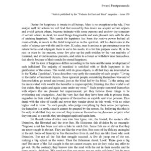 Paratparananda,Man in search of happiness