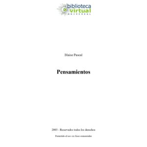 Pascal,Pensamientos
