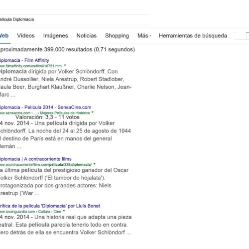 Pelicula Diplomacia - Imagen 1