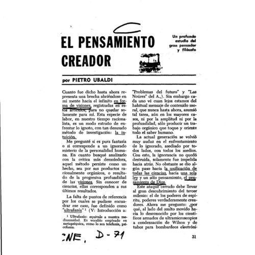 PensamientoCreador,PietroUbaldi - Imagen 1